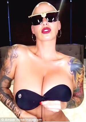 black chyna naked - Blac Chyna and Amber Rose model the same barely there bra | Daily Mail  Online