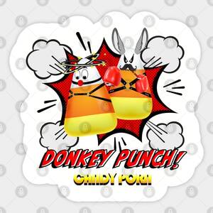 Funny Clip Art Porn - DONKEY PUNCH. CANDY PORN - Funny - Sticker | TeePublic