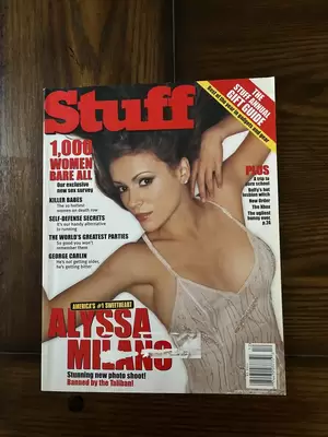 Alyssa Milano Lesbian - December 2001 original Alyssa Milano stuff magazine | eBay