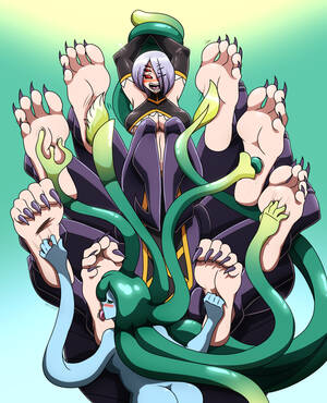 cartoon monster foot - Rule 34 - 5 toes anthro arachnid ass barefoot breasts feet female foot  fetish foot lick foot worship huge feet monster girl monster musume no iru  nichijou mostlyfunstuff multiple legs rachnera arachnera