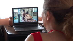 Erotic Wife Watching Porn - Compilation of erotic scenes of my Latin wife, mature masturbating while  she watches a lot of porn, she loves to see very big cocks, she jerks him  off many times in front