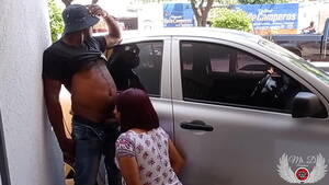 Black Public Oral Sex - Fucking on the public street with a big black cock (BBC) outdoors while  people and cars pass by. Real sexual exhibitionism of this shemale  (transex) in public. Blowjob and anal fuck with