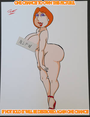 Lois Griffin Uncensored Porn - Lois Griffin Nude Pin-Up Color Illustration Art Print | KeyeskeKara  Creations