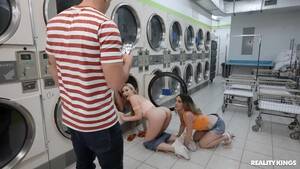 Laundry Reality Kings Porn Black - Hot interracial lesbian threesome while waiting for laundry.