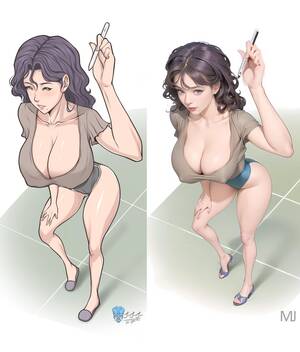 Art Mom Porn - My Art (left)and Ai By My Friend (right Side) - Mom Porn Comics