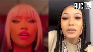 Nicki Minaj Lesbian Porn - Coi Leray Uncomfortable After Nicki Minaj Questions Her About Being Bisexual  - YouTube