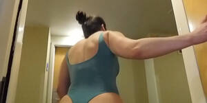 leotard cock sucking bitch - Risky Hotel Dare Thong Leotard HD SEX Porn Video 5:32