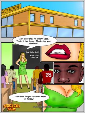 cartoon teacher fuck - Interracial- Sex teacher - Porn Cartoon Comics