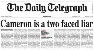 Nepiophile Porn Deep - Cameron Is So Cocksure And Stupid, So As To Wave The False Flag Of 'Child  Porn' And 'Paedophiles' In Public