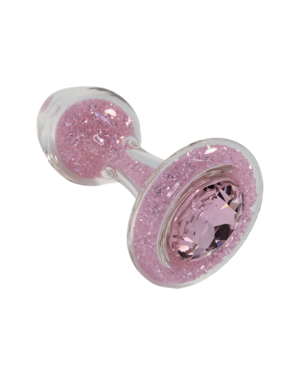 butt plug anal jewelry - Plug anal de vidro brilhante Crystal Delights rosa | Pornhint