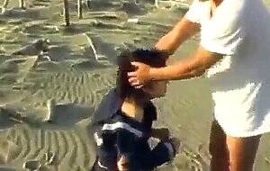 Asian Forced Blowjob Porn - Asian school cutie forced to give bj in pov at the beach - SEXTVX.COM