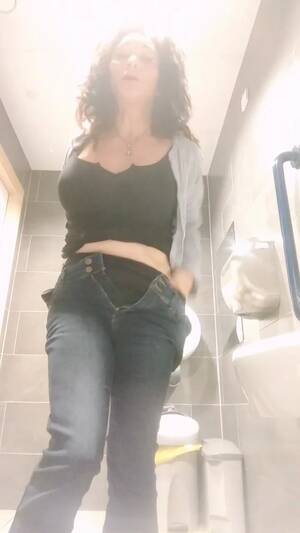 mature tranny piss - Mature Transvestite In The Ladies Toilet Taking A Pee - ThisVid.com