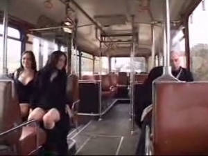 French Bus Porn - Two French Girls Fucked in a Bus