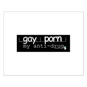 Black Drugs - Black Anti-drug Gay Porn Small Poster | CafePress