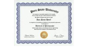Funny Porn Certificates - Amazon.com: Porn Pornography Degree: Custom Gag Diploma Doctorate  Certificate (Funny Customized Joke Gift - Novelty Item) : Toys & Games