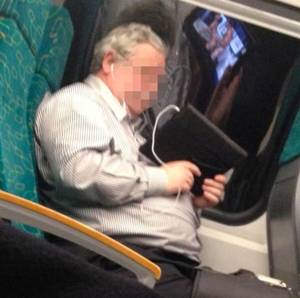 Guys Watching Porn - No One Noticed What This Guy Was Watching On The Train (2 pics)