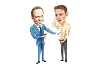 most famous pornstar ever cartoon - Matt Hancock and Rocco world famous male pornstars drinking hanky pankies  Print | Sustainable fashion by Tom Cridland