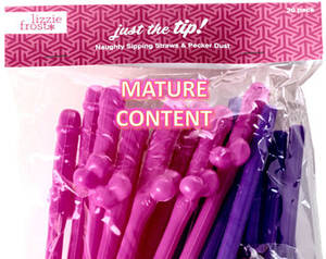 Cowgirls Barn Sex - Penis Straws 20 Pack + Confetti by LIZZIE FROST Pink & Purple - Perfect for  Bachelorette