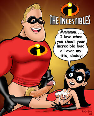Incredibles Porn Captions - Rule 34 - 2009 bad guy cum cum on breasts disney father and daughter mr.  incredible nipples penis pixar robert parr smooth skin superhero the  incredibles violet parr | 443827