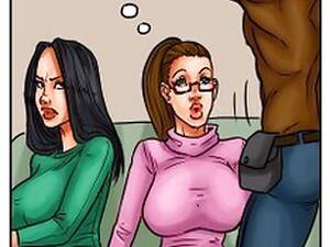 black orgy cartoon - Crazy black cartoon porn orgy for naughty MILFs serving big black cock