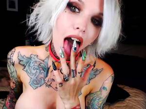 big tit blonde tattoo - Tattooed Blonde Shows Off Her Fabulous Big Tits On Webcam Video at Porn Lib