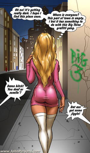 Blonde Girl Comic Porn - Hot blonde slut and three nigga's dicks porn comic