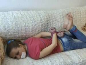 barefoot girl bound jeans - BoundHub - Jeans and Barefoot 1