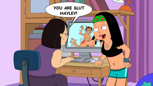 American Dad Hayley Porn - Xbooru - american dad hayley smith internet porn spanking steve smith |  341359
