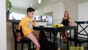 near the kitchen table - Maya Bijou In Stepsiblings On Dining Room Table - XVIDEOS.COM