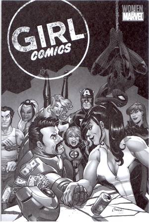 Comic Strip Lesbian - Amanda Conner and Laura Martin drew the cover for Marvel's 2010 all-women  anthology \