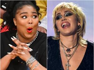 Miley Cyrus Nude Porn Captions - Lizzo Challenged Miley Cyrus on TikTokâ€”And Got an NSFW Response | Glamour