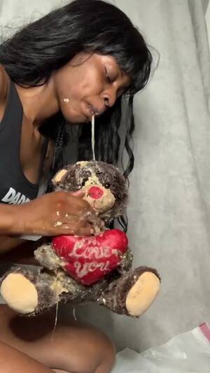 Ebony Vomit Porn - Vomit: Ebony teddy covered in puke - ThisVid.com