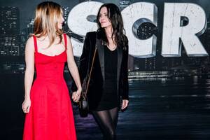 Courteney Cox Celebrity Porn - Courteney Cox Holds Hands with Look-Alike Daughter at 'Scream VI' Premiere