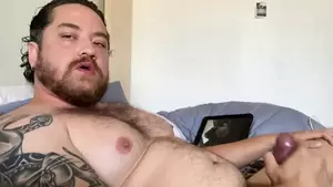 bi hairy cumshots - Beefy hairy bearded bear shoots cum ropes on face | xHamster