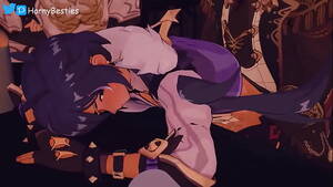 Anime Boy Getting Fucked - Kaeya x Diluc, anime boy gets fucked while everyone watch Porn Video - Rexxx