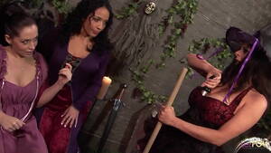 Lesbian Witch Porn - Maidens from the castle fuck the wicked witch in a hot lesbian threesome -  XVIDEOS.COM