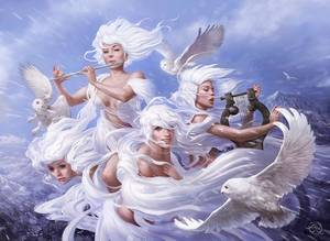 Greek Mythical Creatures Porn - The Aurai (or Aurae) are the winged nymphs of the Breezes (á¼ŒÎ½ÎµÎ¼Î¿Î¹) in Greek  mythology. They are the daughters of Boreas, Eurus, Zephyrus or Notus.