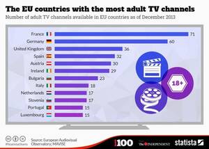 Famous Porn Tv - These are the EU countries with the most porn channels | indy100 | indy100