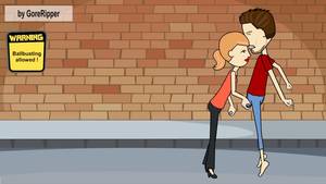 Anime Testicle Porn - Anime Ballbusting On Street