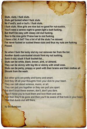 no tits sucking cock - SLUTS by Bo Burnham. Most beautiful poem I have ever read