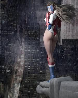 3d Superheroines Deviantart Sexy - Ms. Victory 'Dark City' Series by DevilishlyCreative.deviantart.com on @
