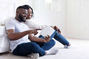 black funny videos - Black Girlfriend And Boyfriend Watching Funny Videos On Digital Tablet At  Home, Copy Space Stock Photo, Picture and Royalty Free Image. Image  130465751.