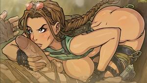 free retro handjob drawings - Tomb Raider Free Sex Art - Male, Handjob, Lara Croft, Screencap, Lara Croft  (classic), Akabur, Large Breasts - Valorant Porn Gallery