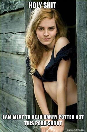 Harry Potter Porn Captions - HOLY SHIT I AM MENT TO BE IN HARRY POTTER NOT THIS PORN SHOOT - Sassy Emma  Watson Meme Generator