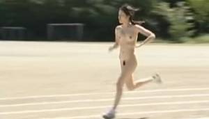 asian nudist running - 