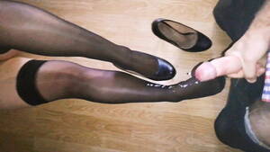 Cumshot On Black Stockings - Huge cum on black stockings Cam2 | xHamster