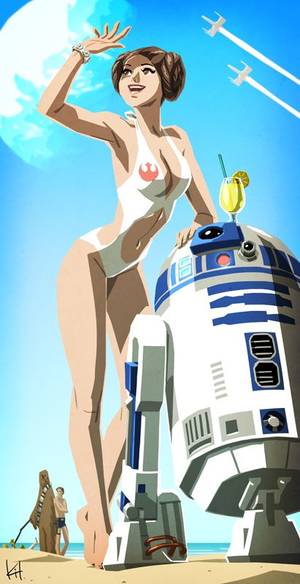 Hentai Leia Porn Sarlacc Pit - Star Wars: The Planet of Everlasting Summer - Princess Leia and R2-D2 by