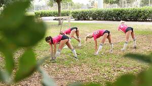 Aerobic Porn Celeste - Soccer Girls Riley Star & Aspen Celeste Fuck their Coaches in Sweaty  Foursome - BFFS - Pornhub.com