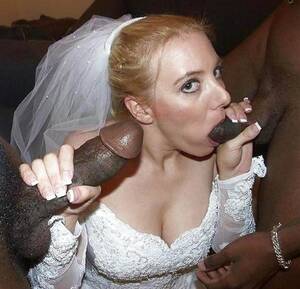 bride sucking black - Porn Brides WITH BLACKS - 70 photos
