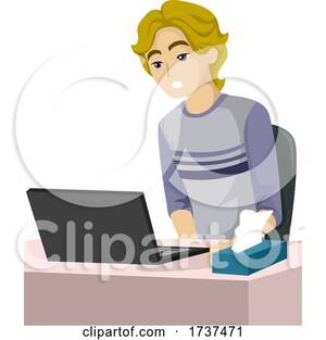 Boys Looking Porn Art - Teen Boy Watch Porn Laptop Illustration Posters, Art Prints by - Interior  Wall Decor #1737471